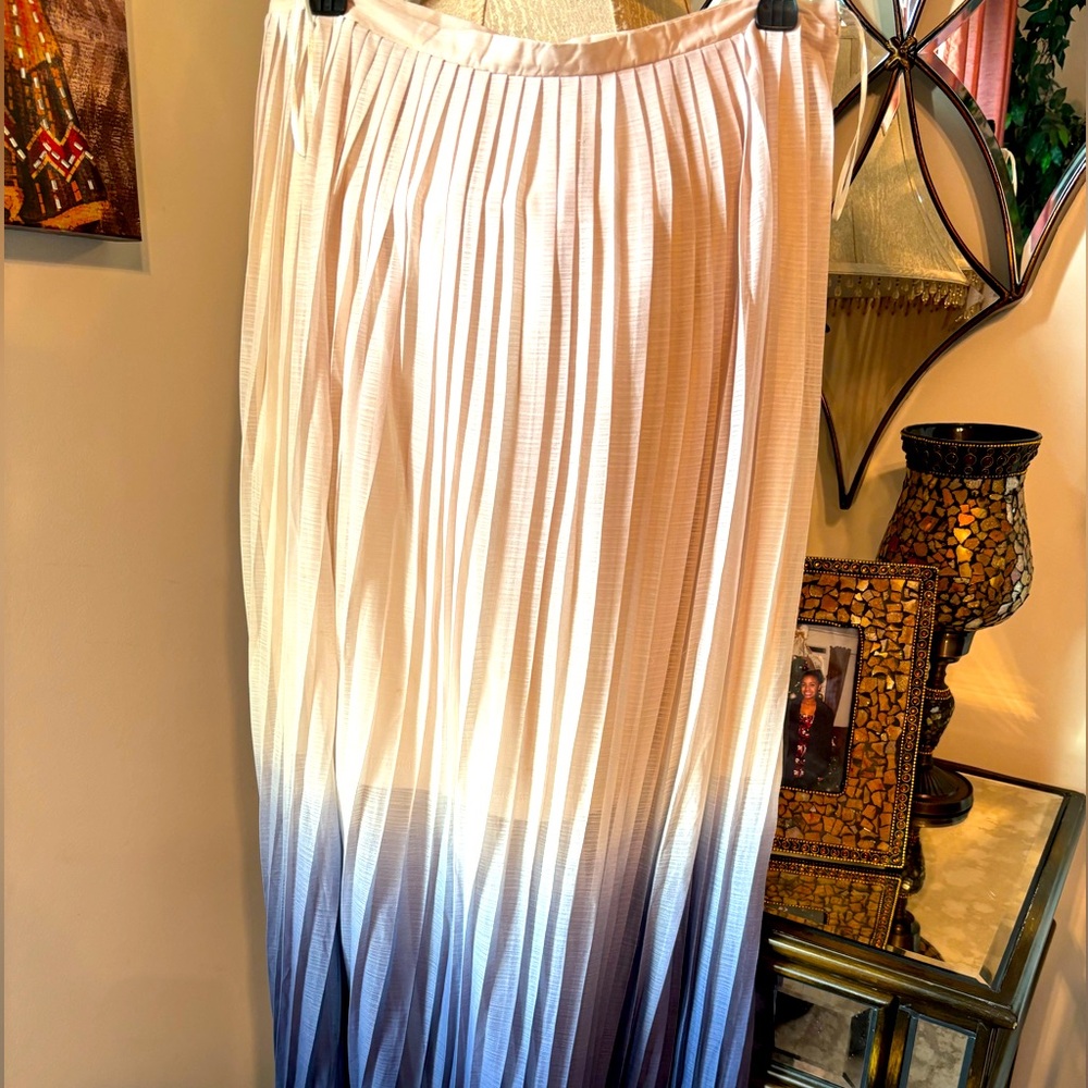 Long maxi pleated skirt by Ultra pink. Sz M.